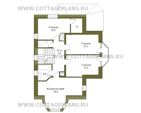 Поэтажные планы проект дома 50-62 общ. площадь 344,0м2