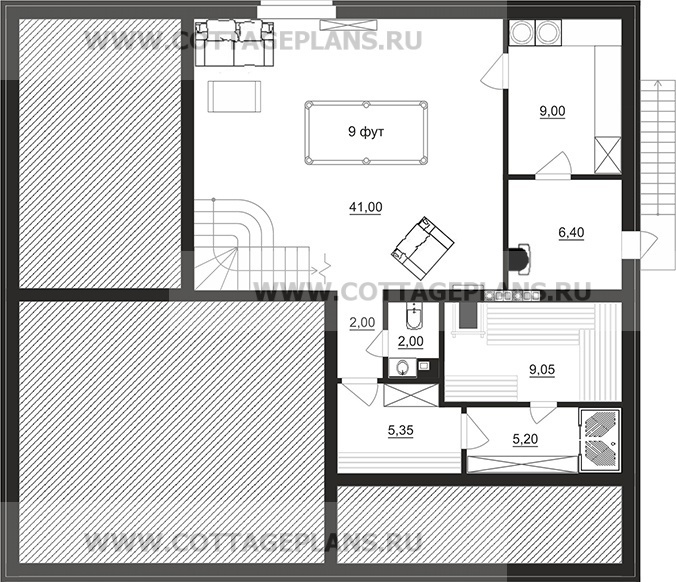 Поэтажные планы проект дома 16-63 общ. площадь 283,60 м2