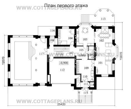 Поэтажные планы проект дома 35-81 общ. площадь 910,0м2