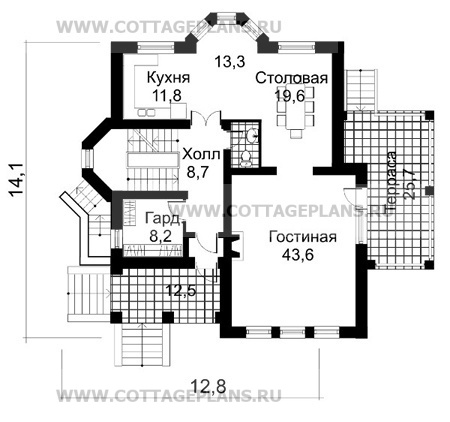 Поэтажные планы проект дома 30-02 общ. площадь 476,0м2