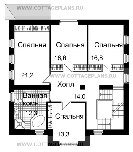 Поэтажные планы проект дома 30-11 общ. площадь 364,0м2