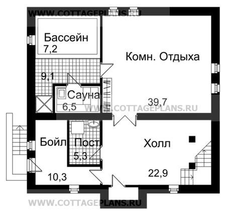 Поэтажные планы проект дома 30-11 общ. площадь 364,0м2