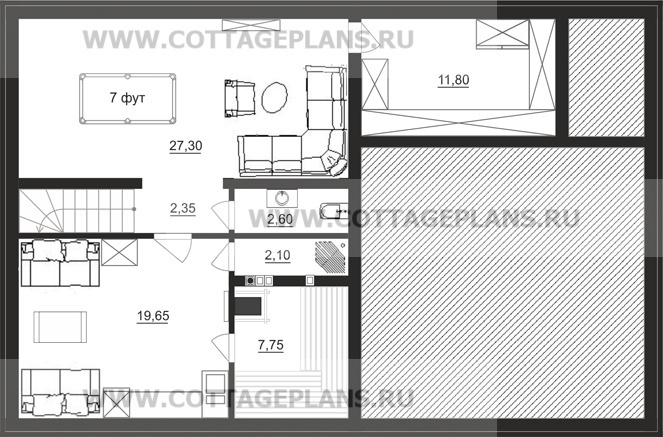 Поэтажные планы проект дома 15-79 общ. площадь 253,55 м2
