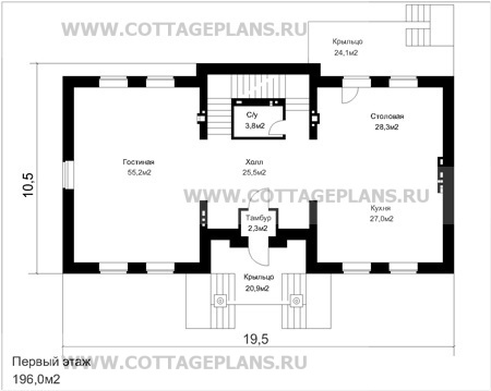 Поэтажные планы проект дома 35-80 общ. площадь 605,0м2