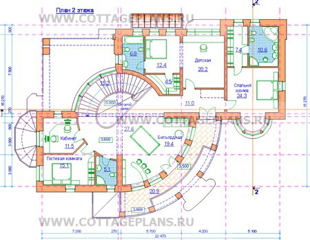 Поэтажные планы проект дома 33-11 общ. площадь 641 м2
