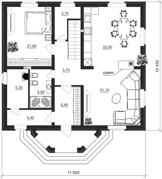  план 1-го этажа