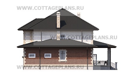 Фасады проект дома 76-33 общ. площадь 388,70 м2