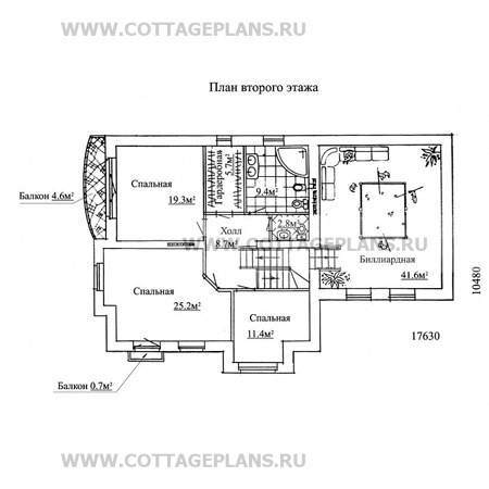 Поэтажные планы проект дома 82-61 общ. площадь 189,3 м2