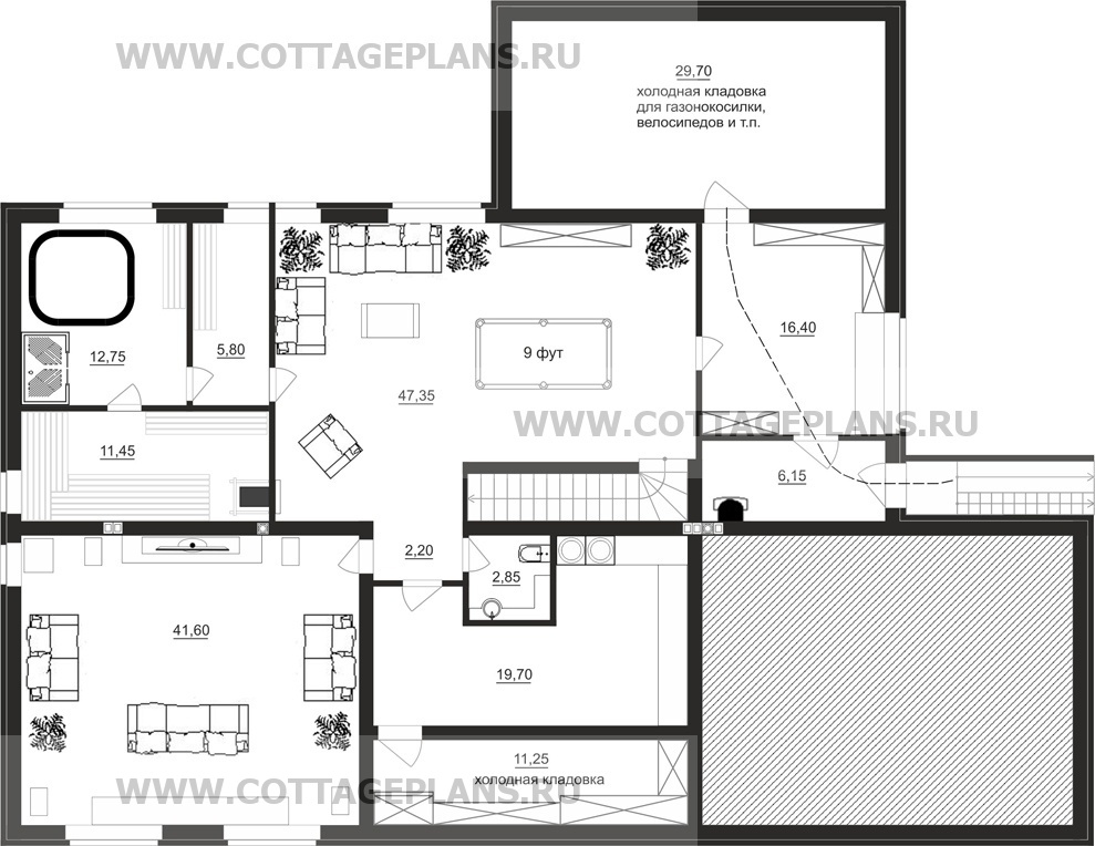 Поэтажные планы проект дома 20-59 общ. площадь 419,30 м2