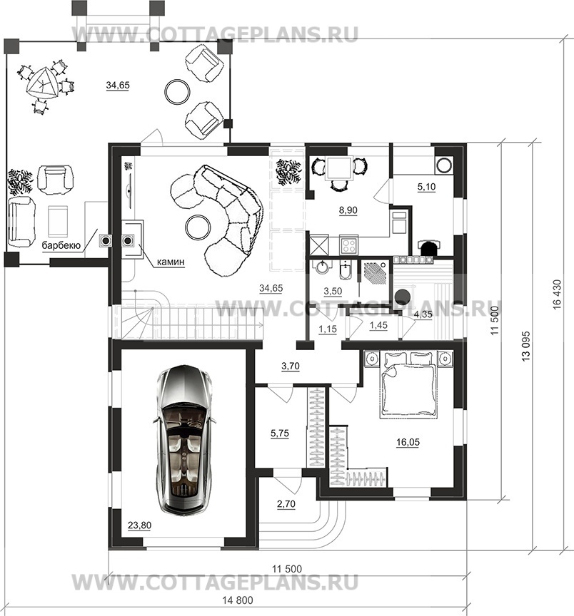 Поэтажные планы проект дома 95-71 общ. площадь 183,65 м2