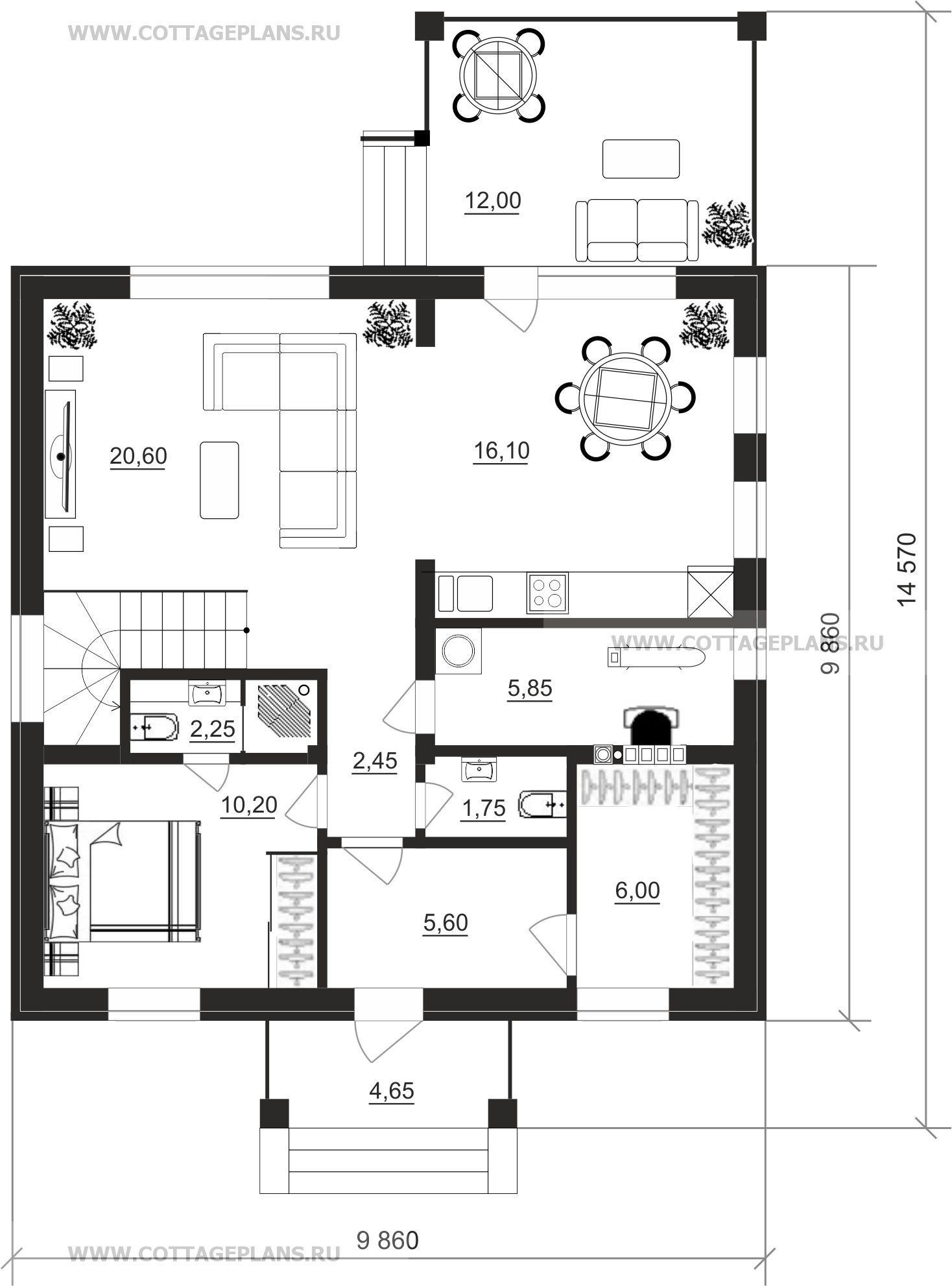 Поэтажные планы проект дома 108-16 общ. площадь 139,25 м2