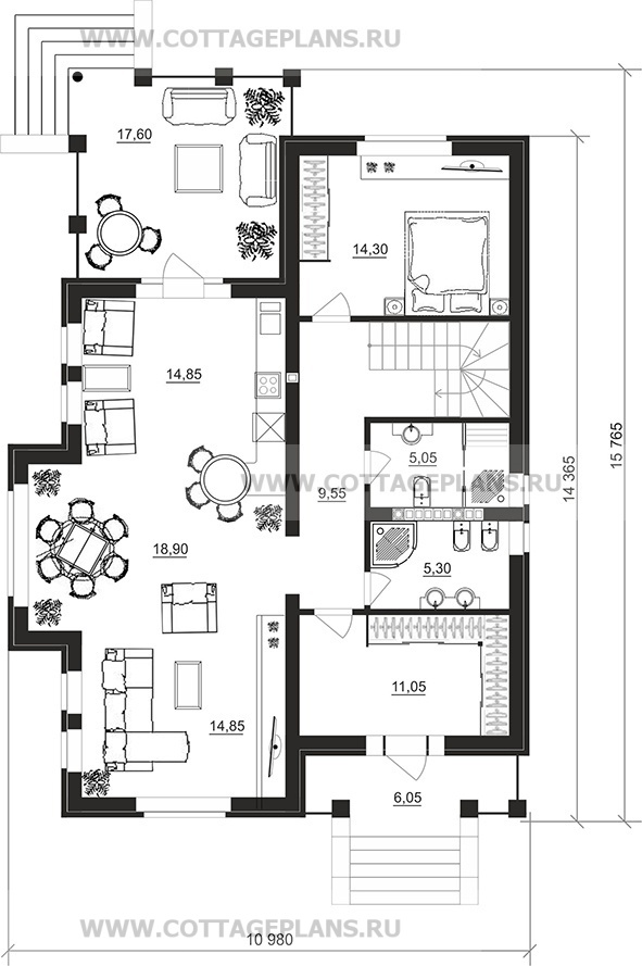 Поэтажные планы проект дома 78-50 общ. площадь 279,55 м2
