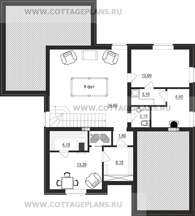 Поэтажные планы проект дома 96-15 общ. площадь 268,70 м2