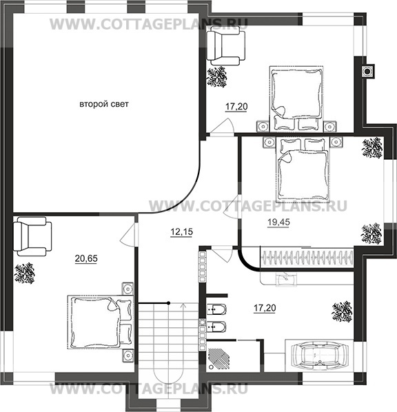 Поэтажные планы проект дома 205-54 общ. площадь 279,60 м2