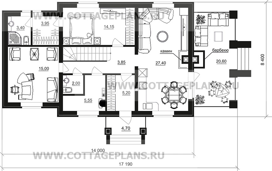 Поэтажные планы проект дома 74-42 общ. площадь 139,45 м2