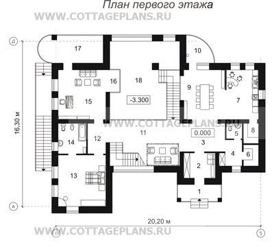 Поэтажные планы проект дома 46-51 общ. площадь 532,6м2