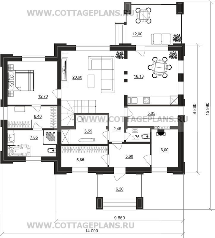 Поэтажные планы проект дома 106-75 общ. площадь 149,30м2
