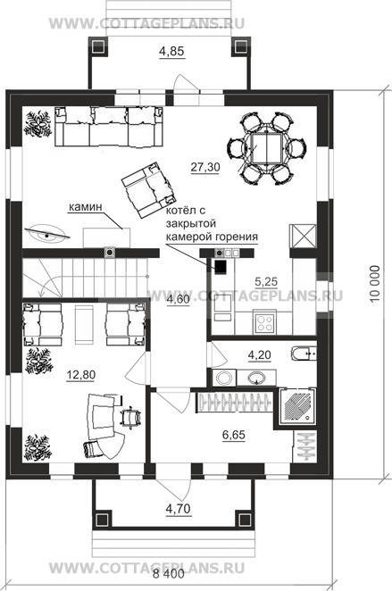 Поэтажные планы проект дома 16-89 общ. площадь 120,05 м2