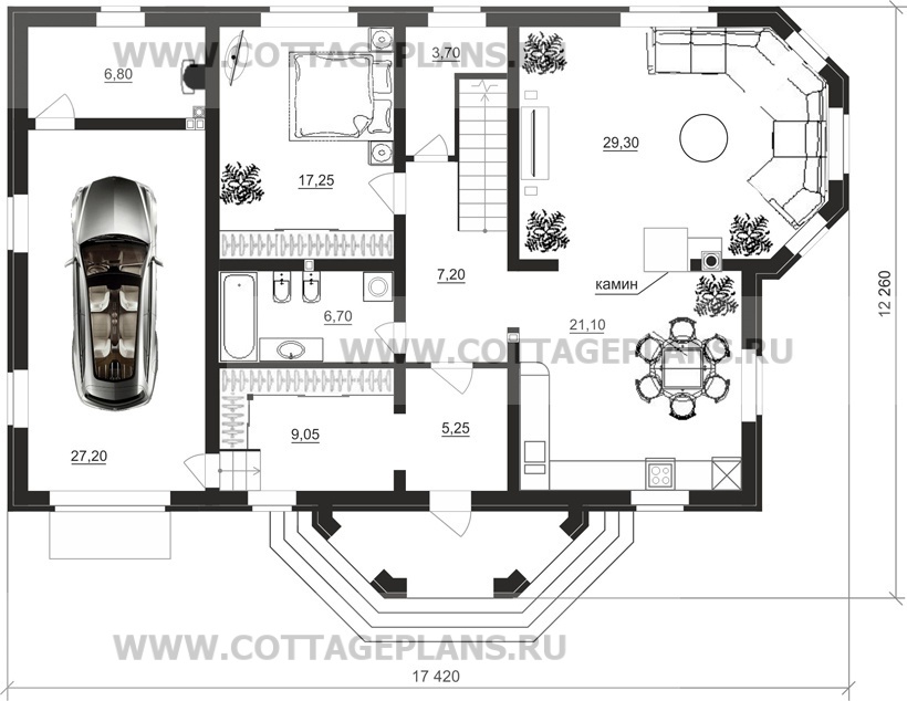 Поэтажные планы проект дома 15-03 общ. площадь 238,45 м2