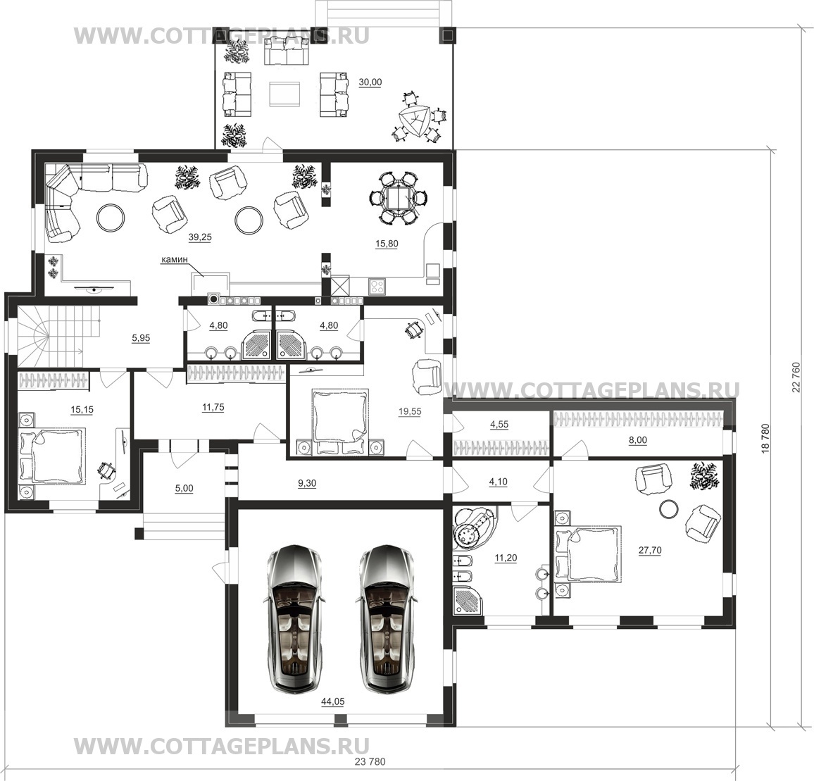 Поэтажные планы проект дома 84-38 общ. площадь 445,65 м2