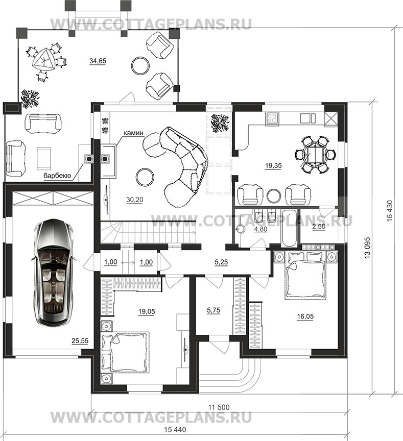 Поэтажные планы проект дома 08-19 общ. площадь 235,60 м2