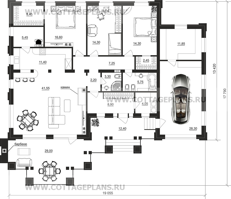 Поэтажные планы проект дома 27-87 общ. площадь 184,60 м2