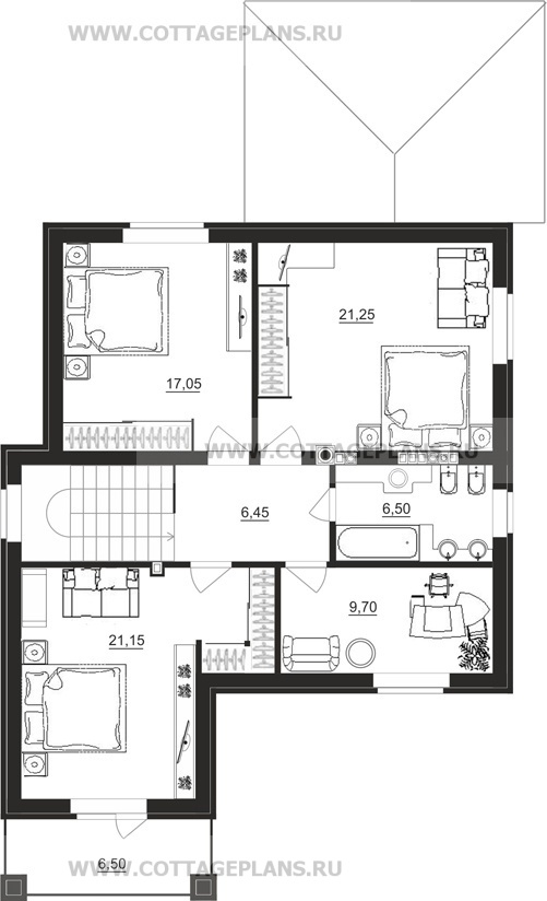 Поэтажные планы проект дома 24-55 общ. площадь 260,85 м2