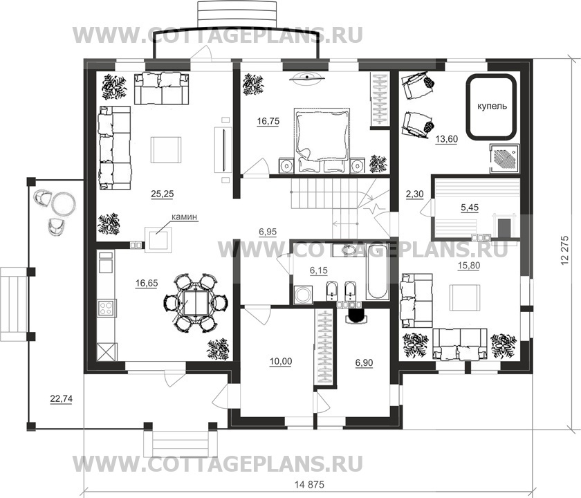 Поэтажные планы проект дома 22-86 общ. площадь 214,65 м2