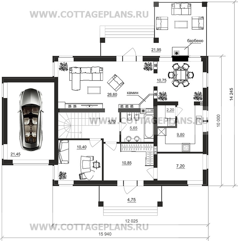 Поэтажные планы проект дома 96-48 общ. площадь 270,75 м2
