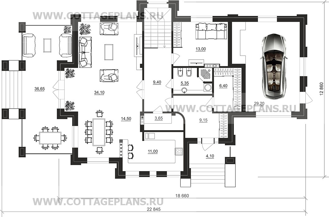 Поэтажные планы проект дома 201-88 общ. площадь 348,60 м2