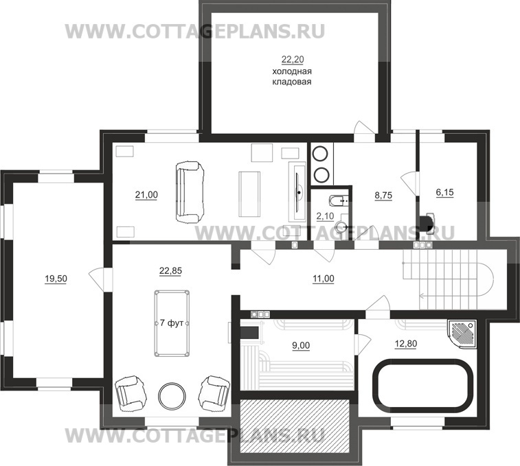 Поэтажные планы проект дома 71-69 общ. площадь 350,40 м2