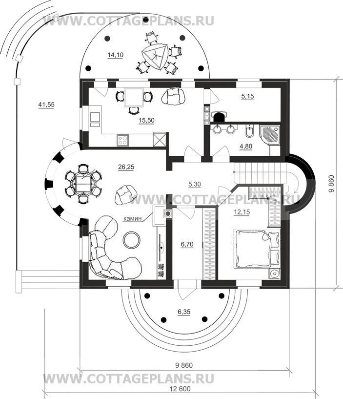 Поэтажные планы проект дома 29-07 общ. площадь 150,30м2
