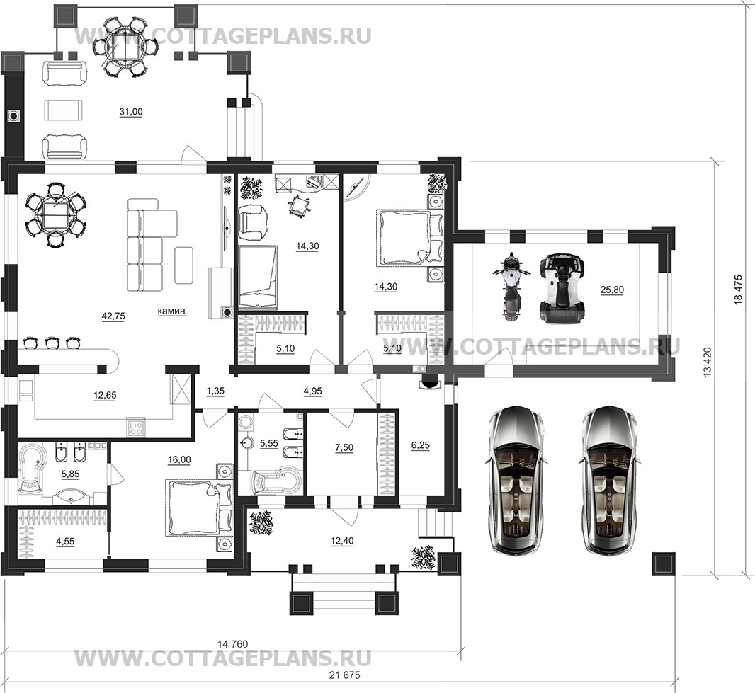 Поэтажные планы проект дома 27-63 общ. площадь 170,95м2