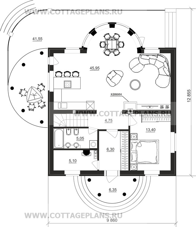 Поэтажные планы проект дома 20-36 общ. площадь 151,60 м2