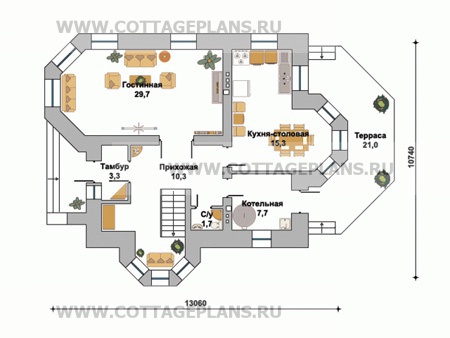 Поэтажные планы проект дома 58-08 общ. площадь 170,4 м2