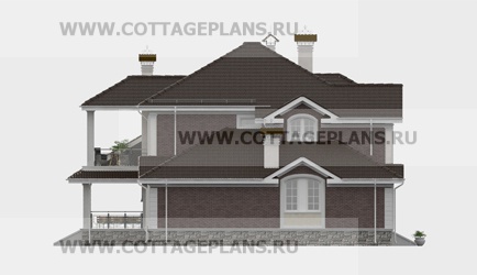 Фасады проект дома 71-38 общ. площадь 467,00 м2