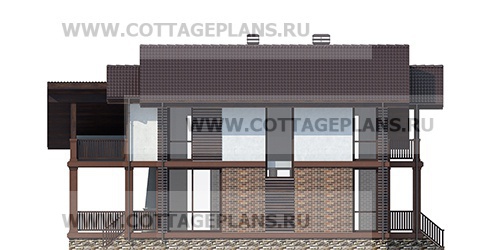 Фасады проект дома 75-46 общ. площадь 202,95 м2