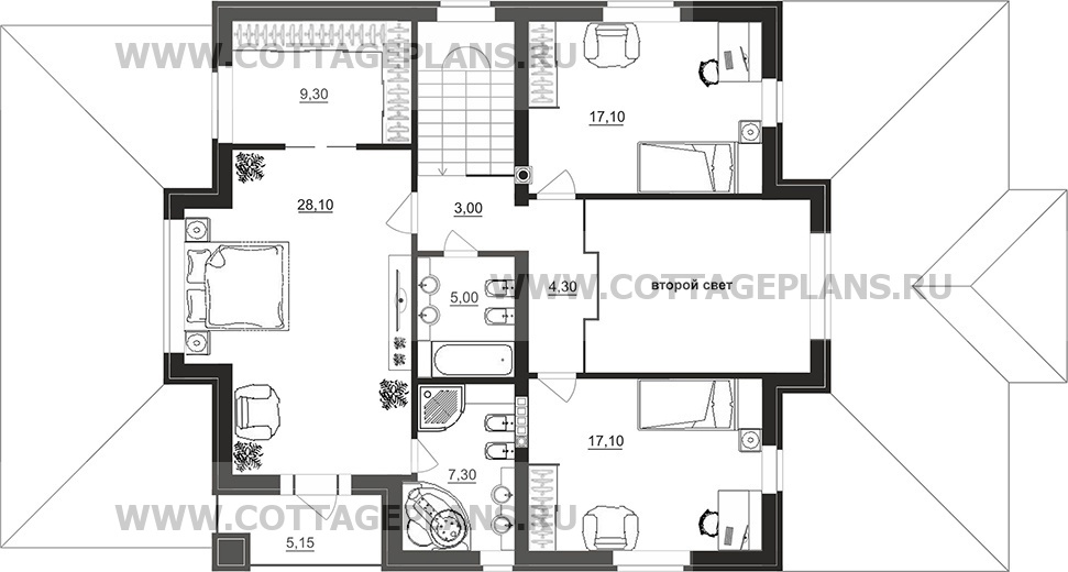Поэтажные планы проект дома 97-20 общ. площадь 229,35 м2