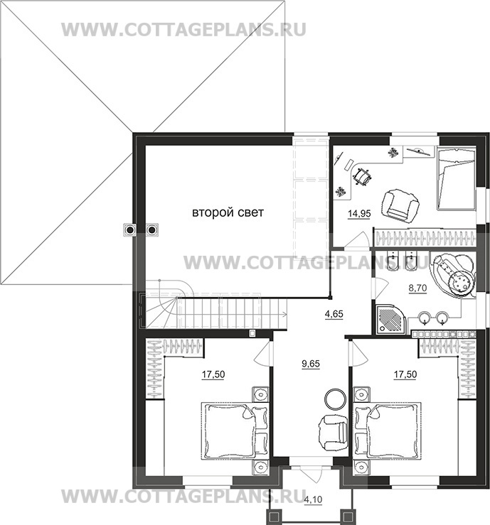 Поэтажные планы проект дома 96-12 общ. площадь 272,65 м2