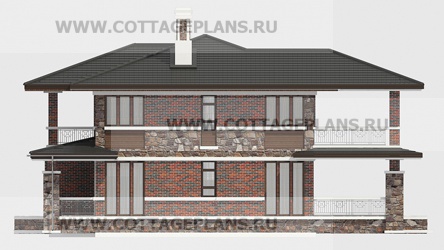 Фасады проект дома 78-47 общ. площадь 377,30 м2