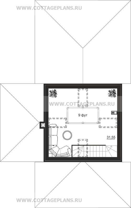 Поэтажные планы проект дома 74-04 общ. площадь 80,45 м2
