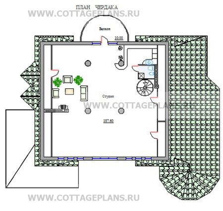 Поэтажные планы проект дома 51-35 общ. площадь 736,0м2