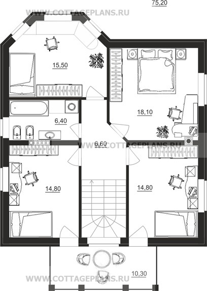Поэтажные планы проект дома 14-70 общ. площадь 256,04 м2