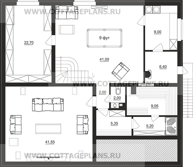 Поэтажные планы проект дома 98-72 общ. площадь 371,50 м2