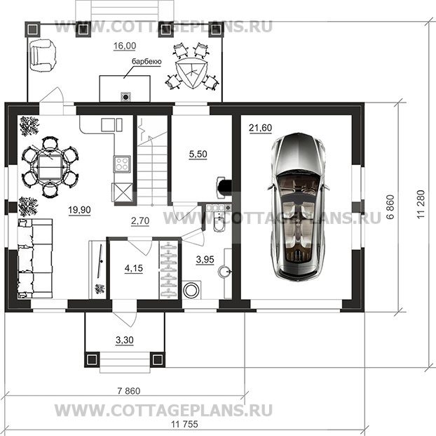 Поэтажные планы проект дома 74-09 общ. площадь 92,90 м2