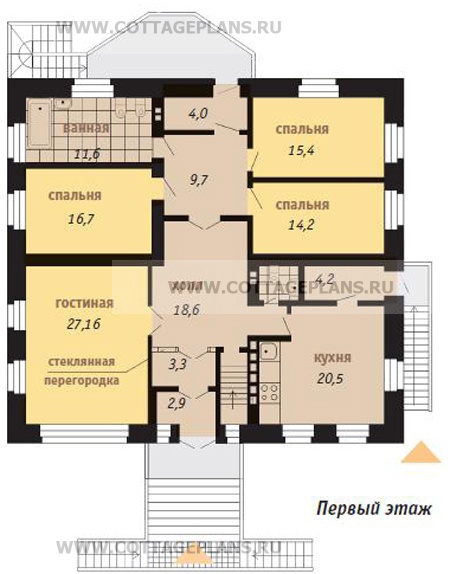 Поэтажные планы проект дома 32-38 общ. площадь 303,5м2