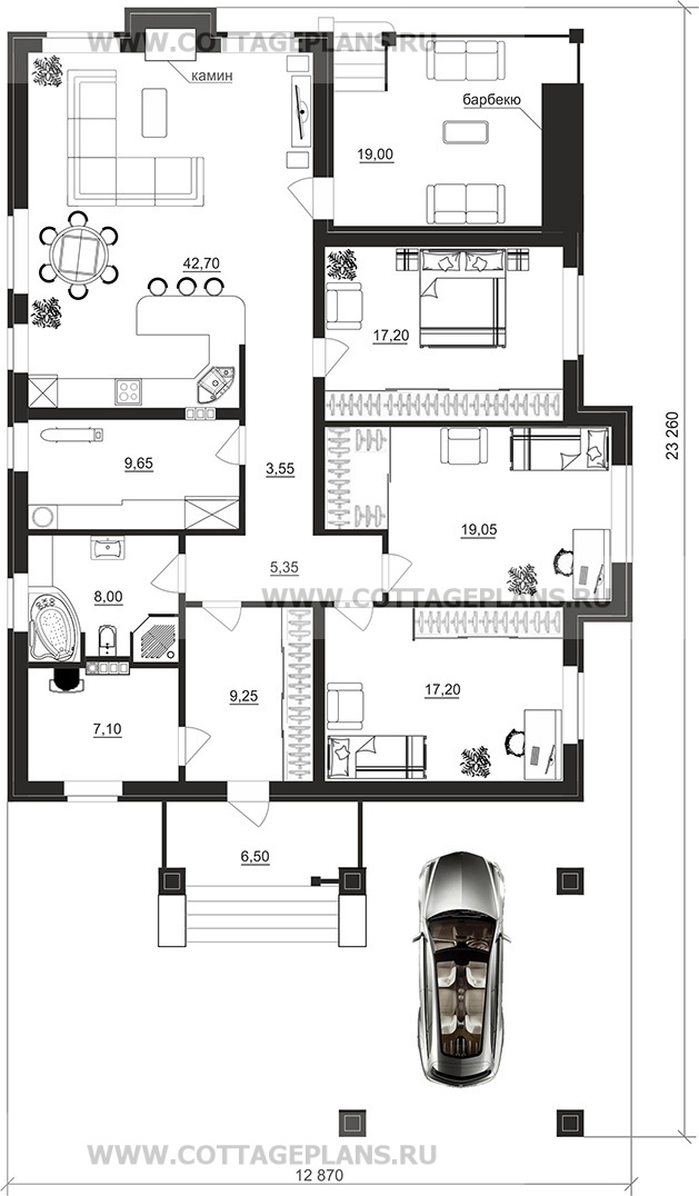 Поэтажные планы проект дома 900-23 общ. площадь 139,05 м2