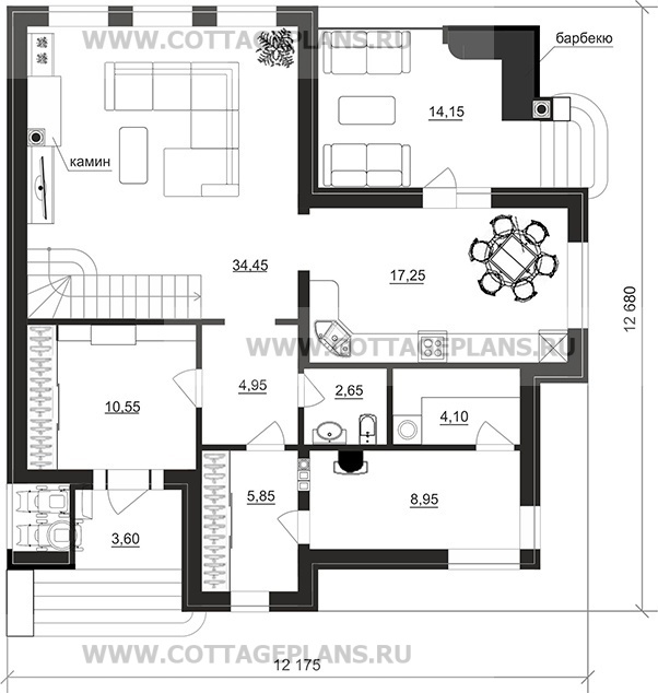 Поэтажные планы проект дома 204-56 общ. площадь 194,00 м2