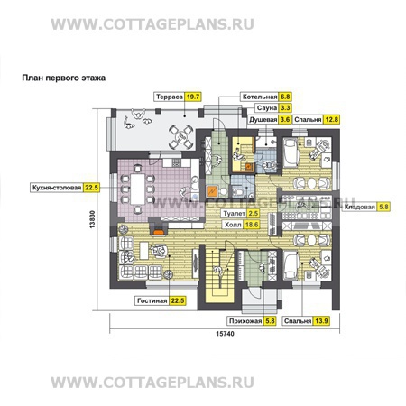 Поэтажные планы проект дома 60-85 общ. площадь 204,85 м2