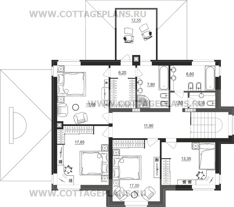 Поэтажные планы проект дома 71-89 общ. площадь 350,40 м2